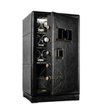 Black watch winder safe with digital display on a white background