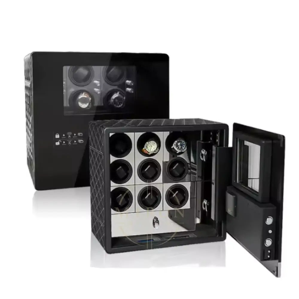 Watch Winder Safe - Vendôme - 9 Slot-Mirror - Watch Winder