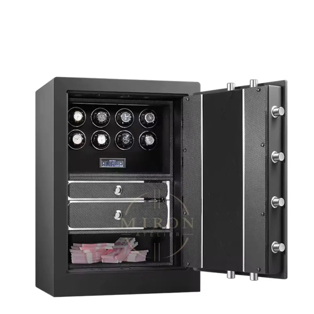 Watch Winder Safe - Suprême - Noir Carbon / Essential (8 Watches) - Watch Winder