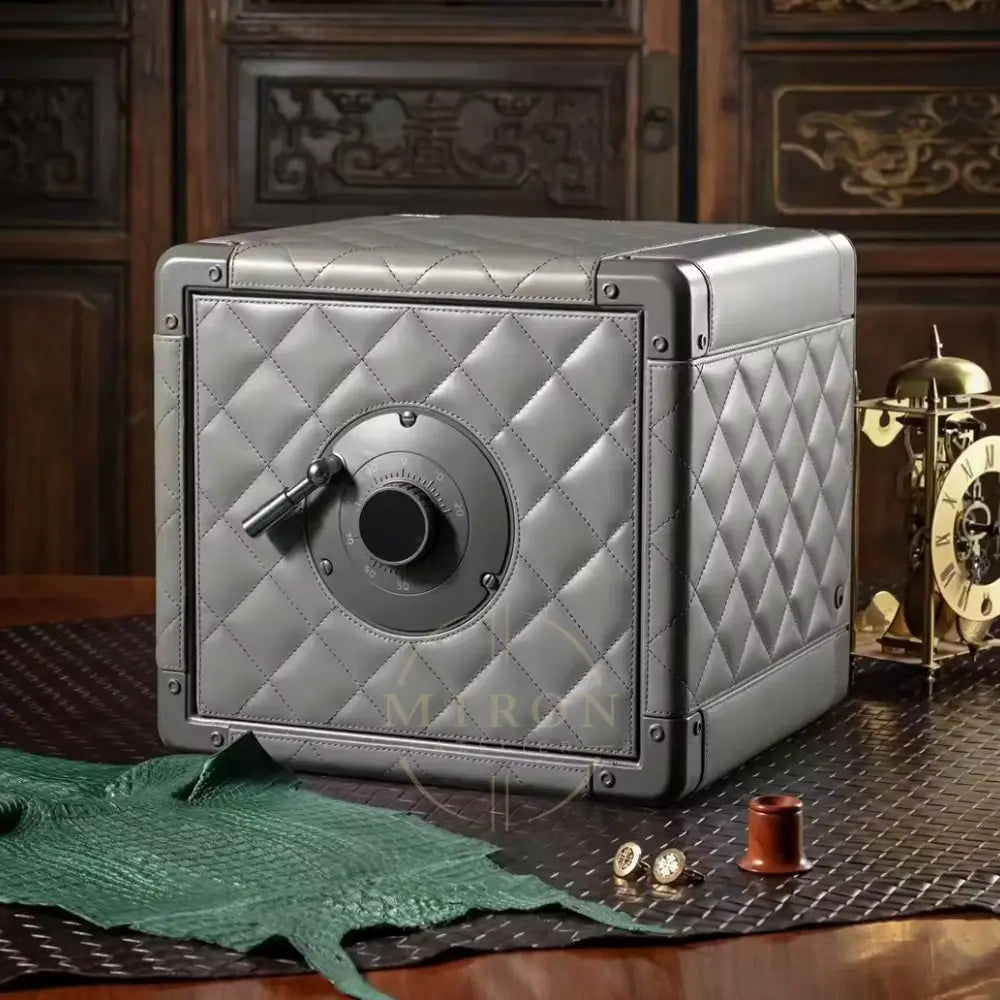 Intelligent Watch Winder Safe - Le Cube - Grey Leather - Watch Winder