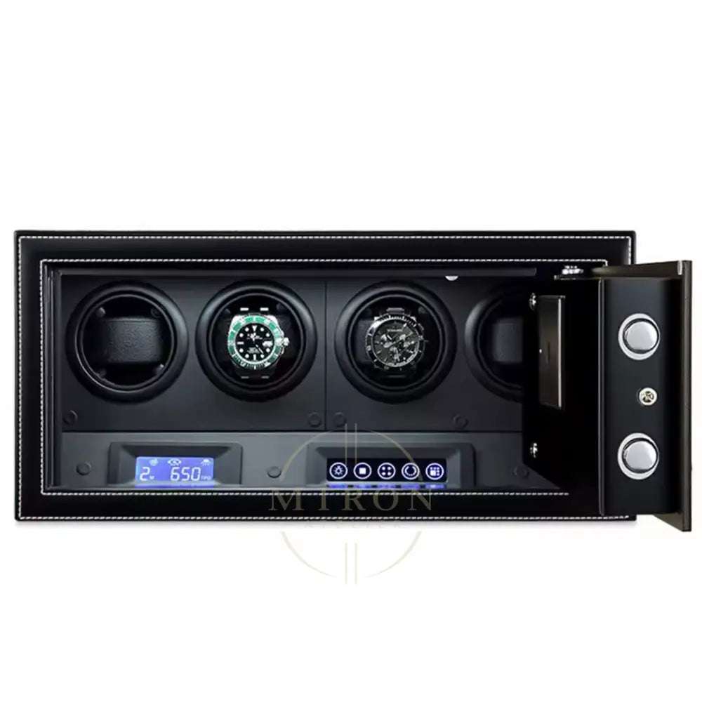 Watch Winder Safe - Le Gardien - 4 Slots Black - Watch Winder