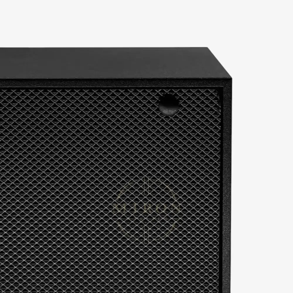 Black corner of watch winder with textured surface 