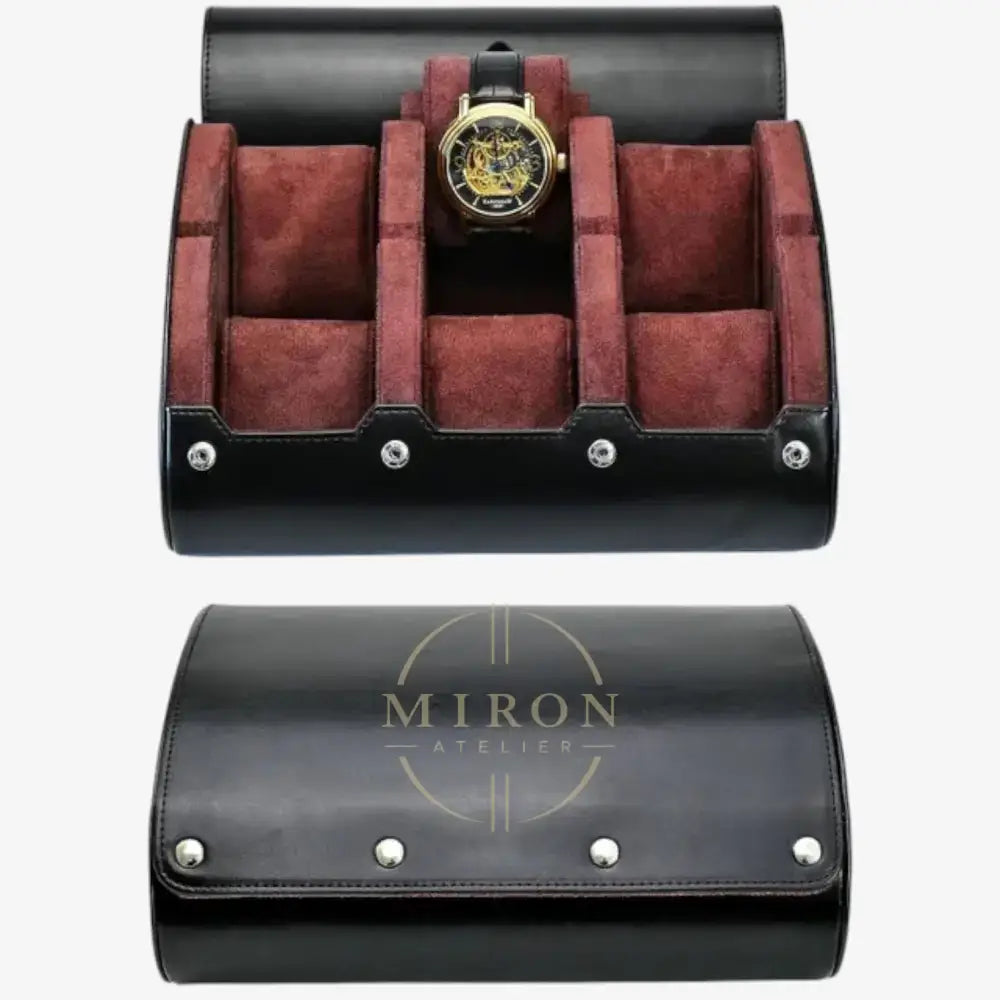 Black Watch Roll for 6 watches