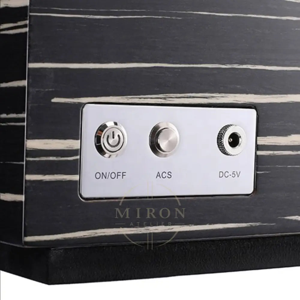 Close-up on and off button watch winder