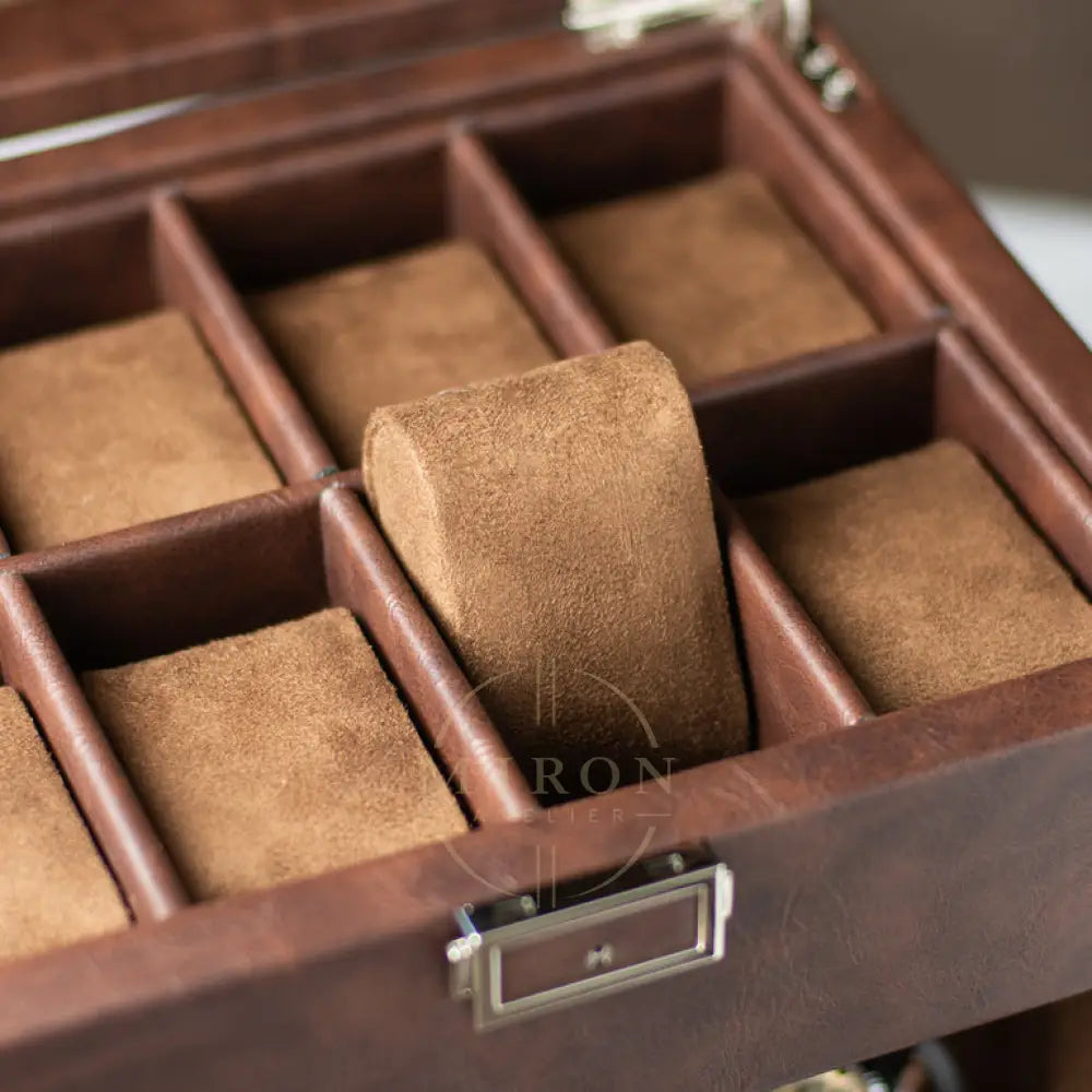 Close Up on top of watch winder box