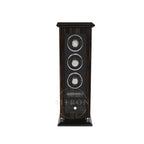 Wooden watch winder with three watches inside on a white background