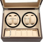 Watch winder box with dimensions labeled on a white background