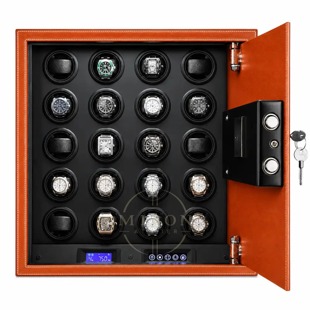 Watch Winder Safe - Le Gardien - 20 Slots Brown - Watch Winder