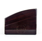 Dark brown wooden watch winder box