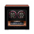 Watch winder with two luxury Tissot and Omega watches inside, finger print opening