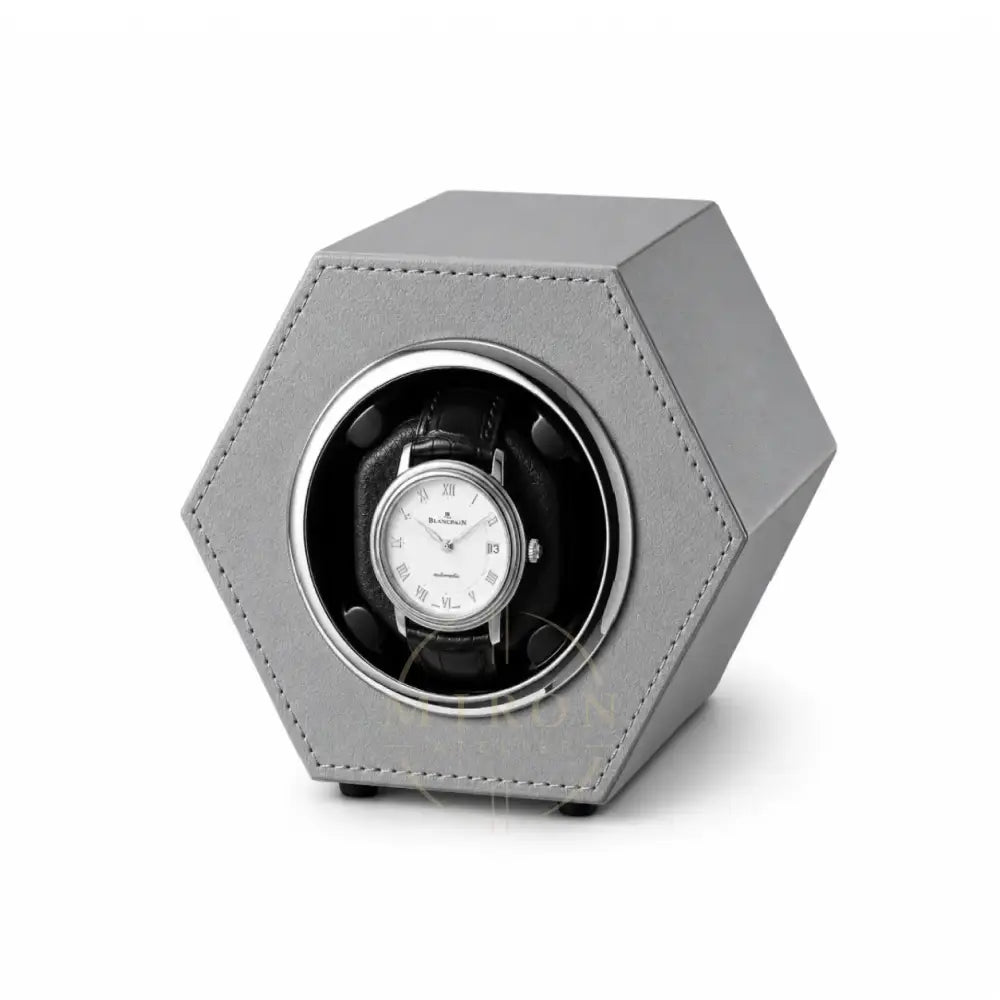 Grey hexagonal auto watch winder