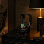 Rolex watch in a Watch Winder display in the night stand of a man bedroom