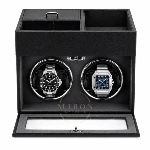 Watch Winder Station with double luxury watch Cartier and Tissot rotating