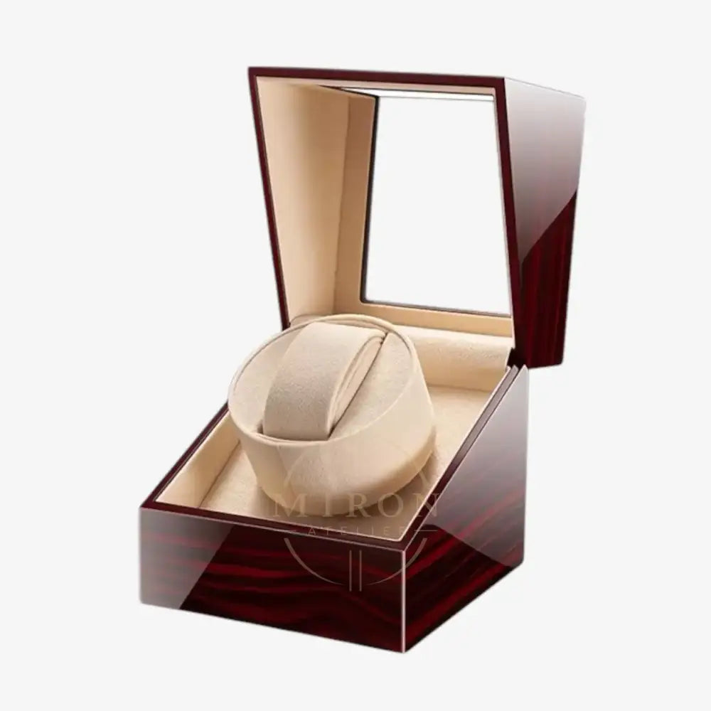 Wooden Watch Winder box open