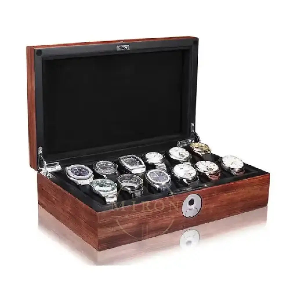 Watch Box Fingerprint Lock - Prestige - 12 Slots | Rosewood - Watch Case
